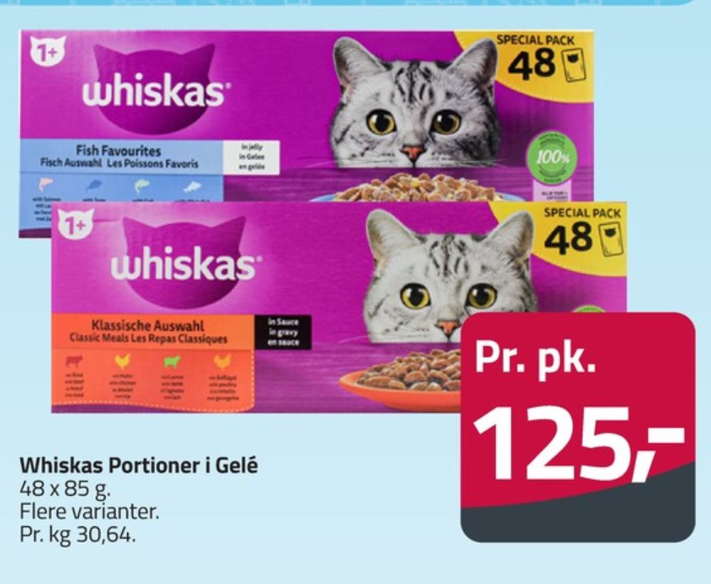 Whiskas, Kattefoder