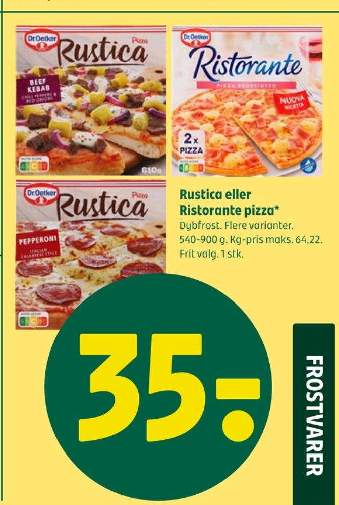 Ristorante, Pizza Prosciutto