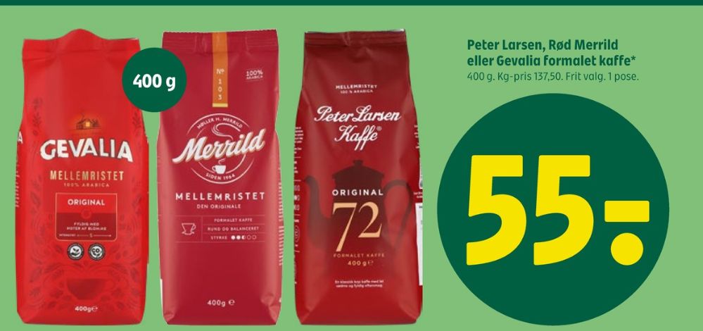 Gevalia Original, Kaffe Formalet