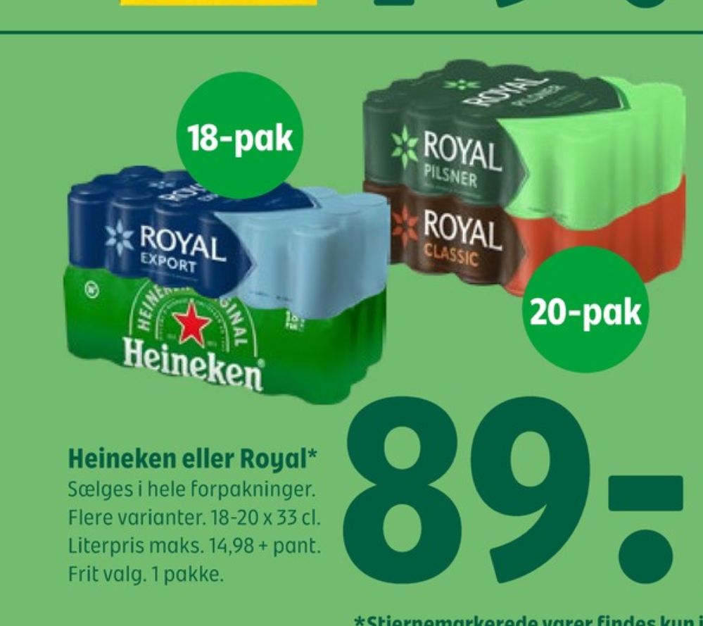 Royal Classic, Øl 20 pk.