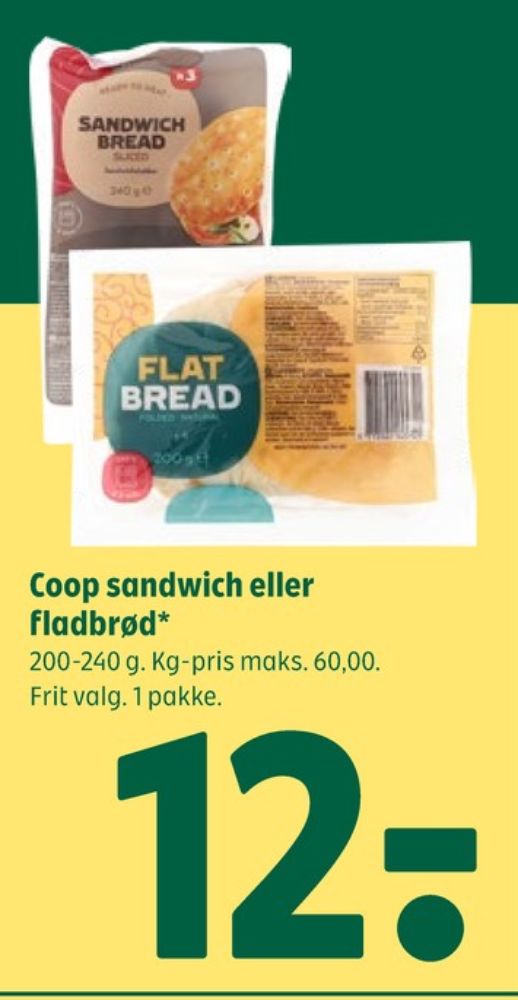 Coop, Sandwichbrød