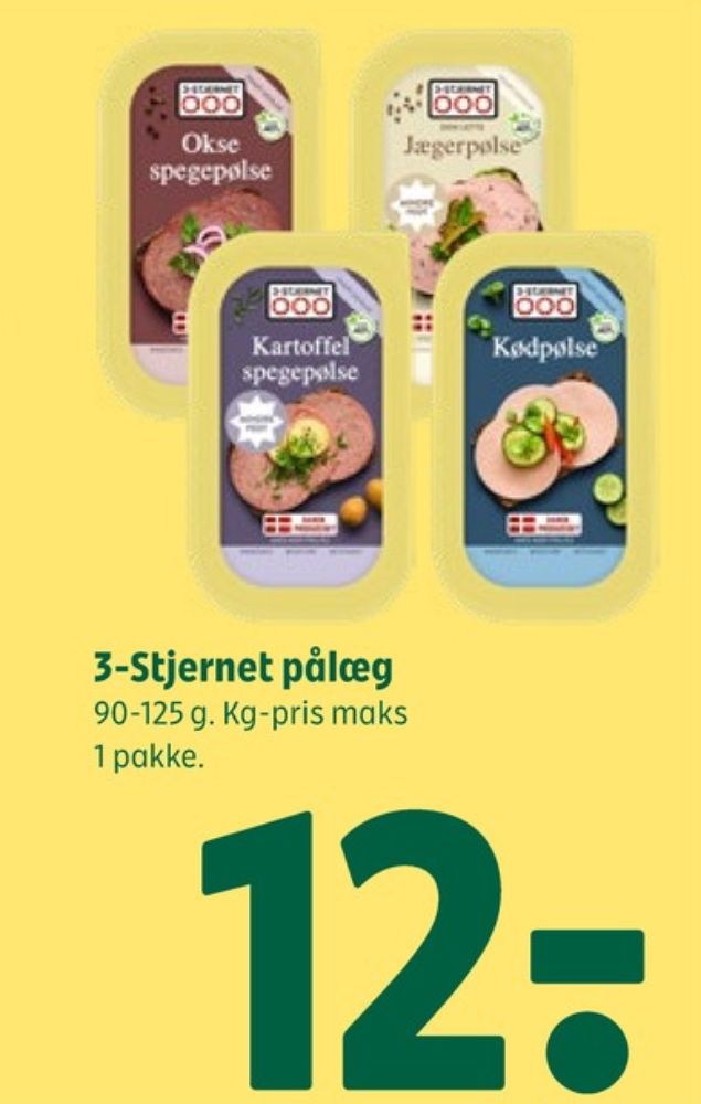 3-stjernet Gul bordpak, Kødpølse