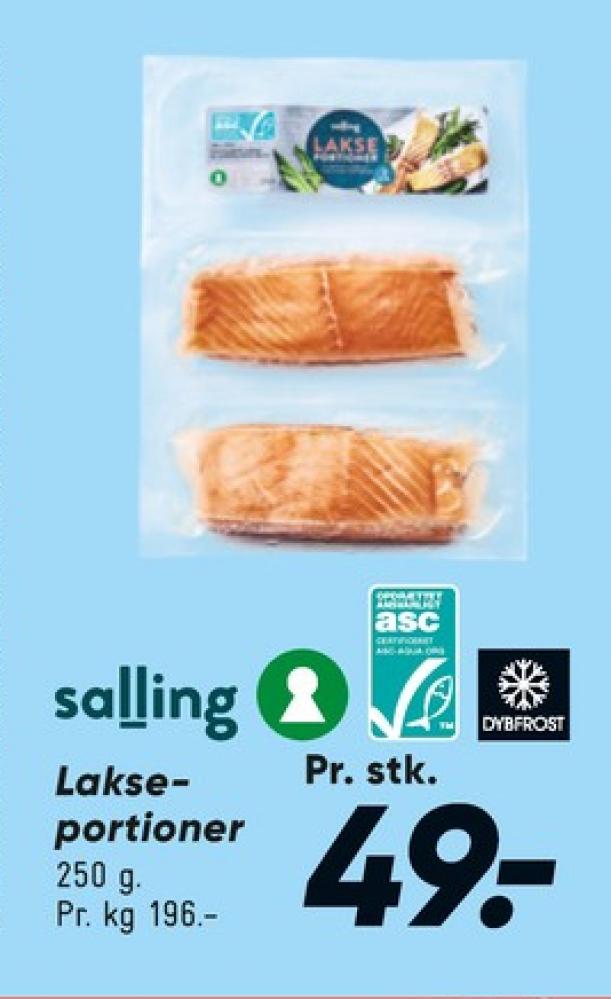 Salling, Lakseportioner