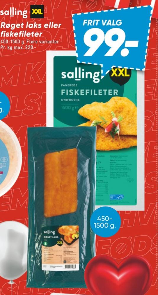 Salling, Laks i skiver