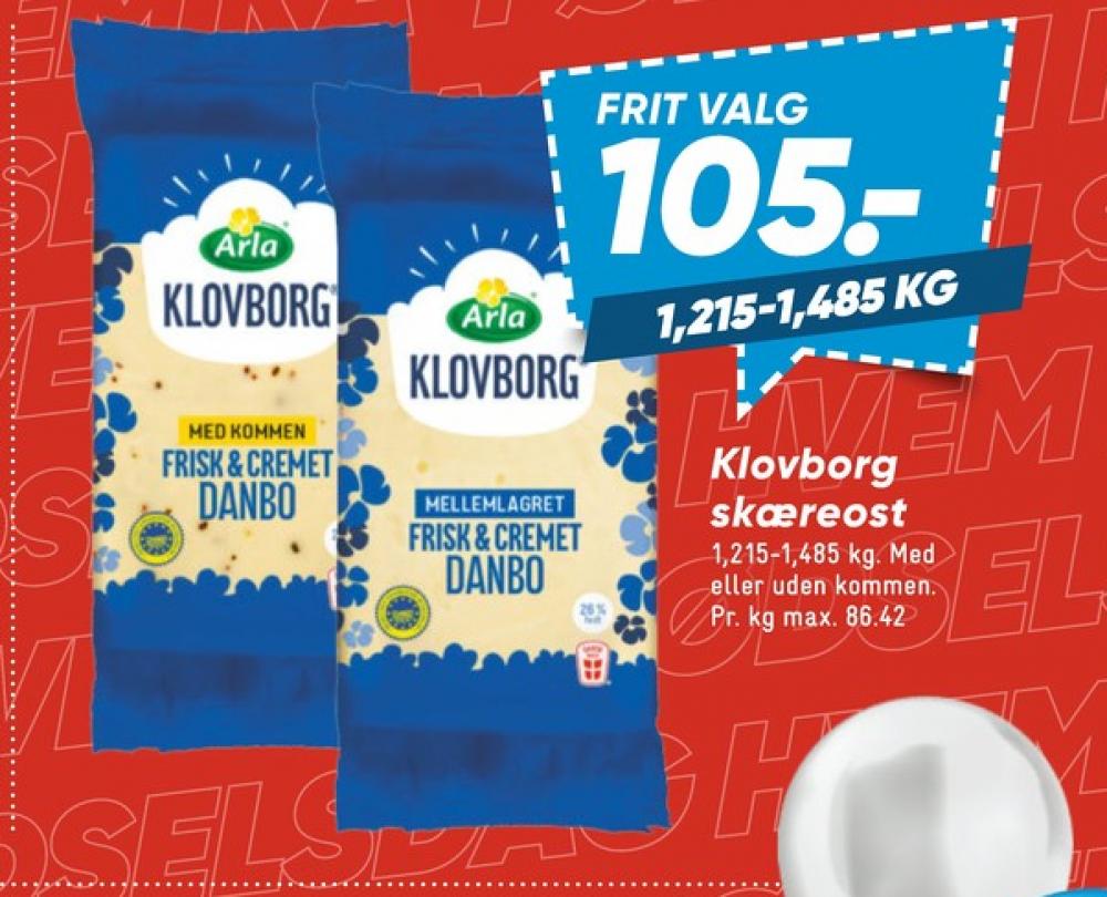 Klovborg, Skæreost Danbo Mellemlagret