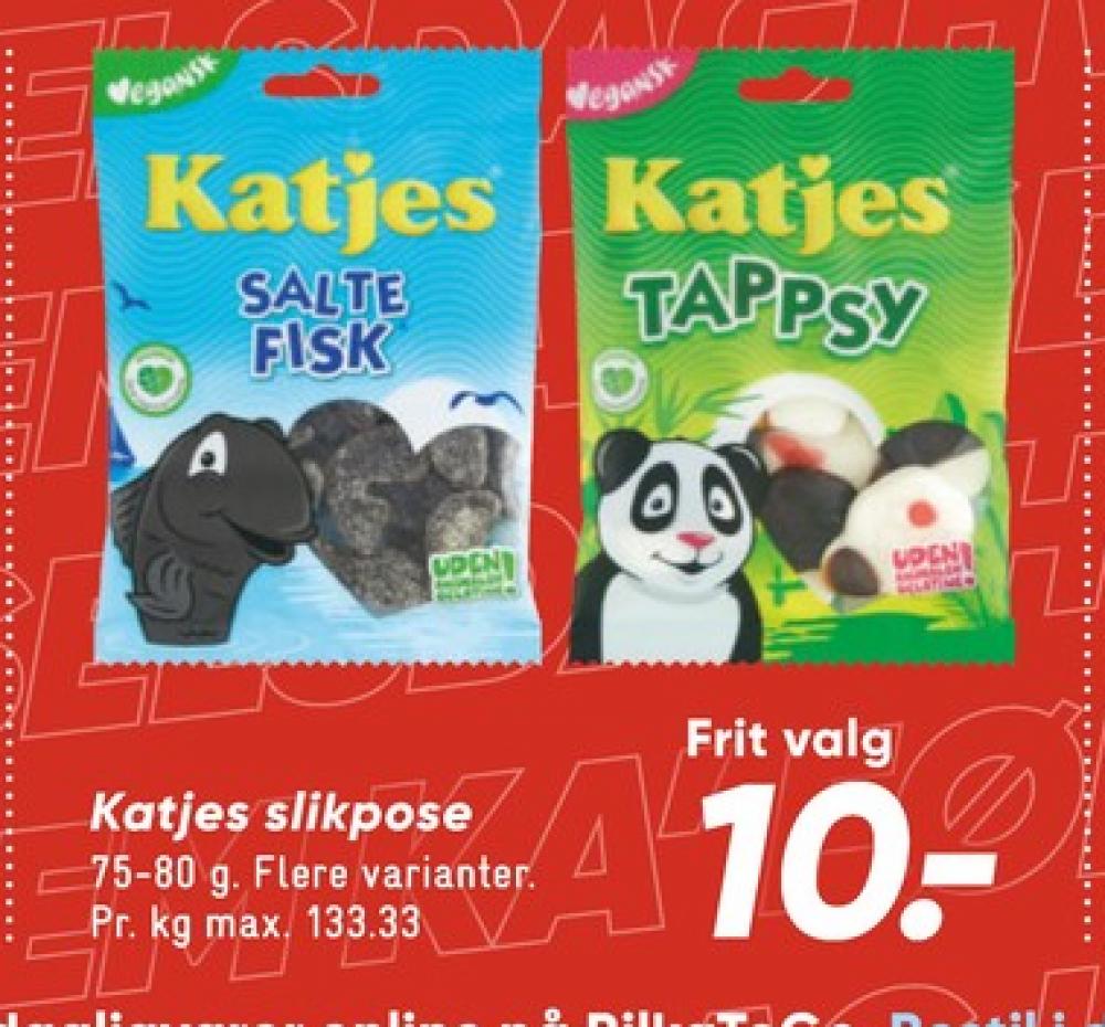 Katjes Salte Fisk, Slikposer
