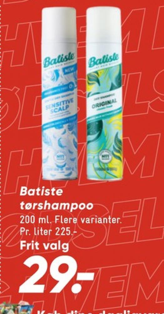 Batiste, Tørshampoo