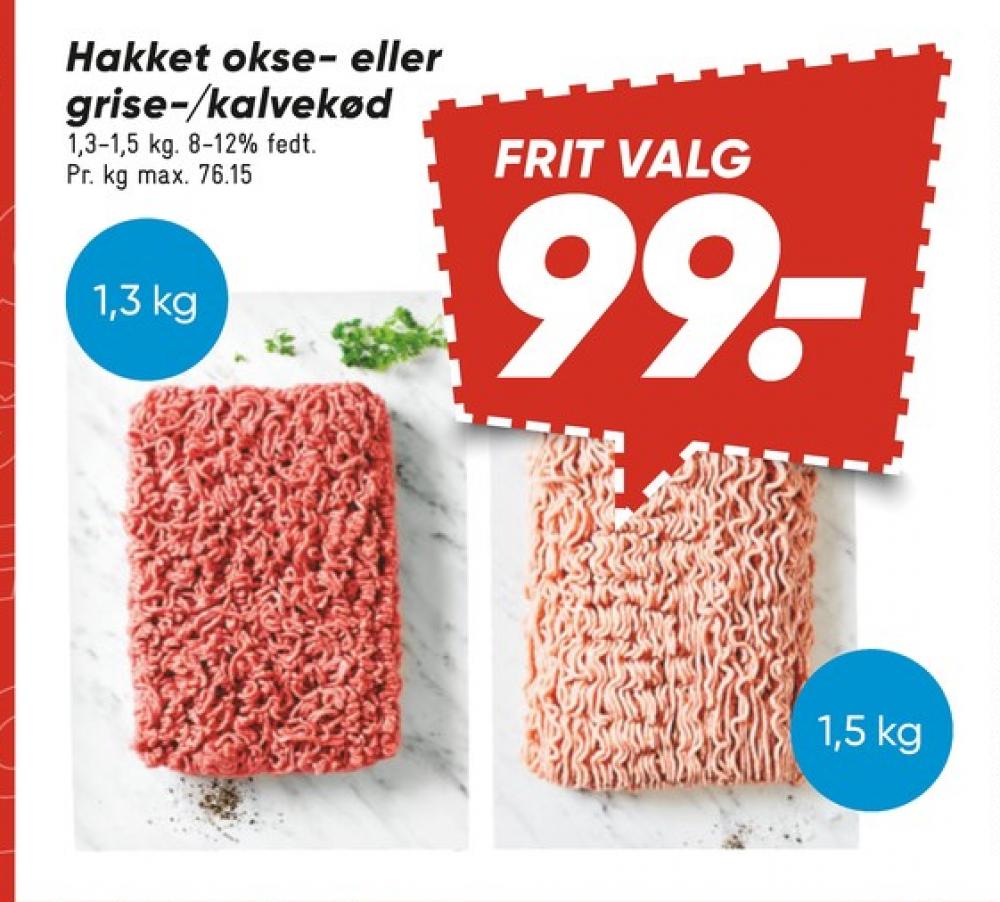 Hakket oksekød 8-12%