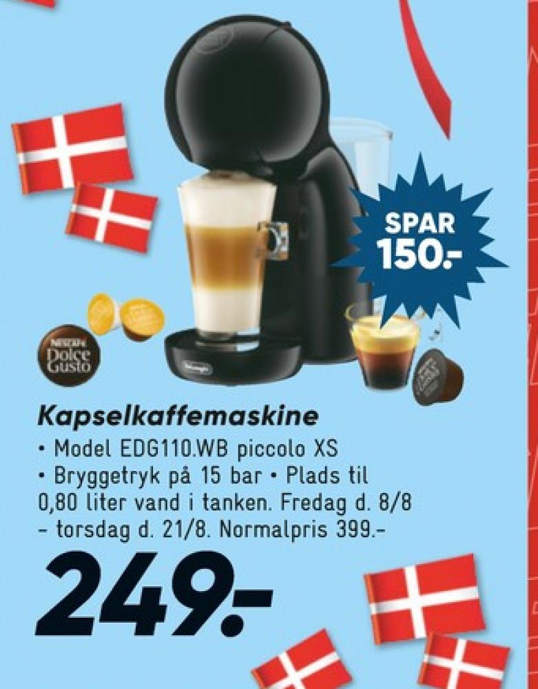 Nescafe Dolce Gusto, Kaffemaskine