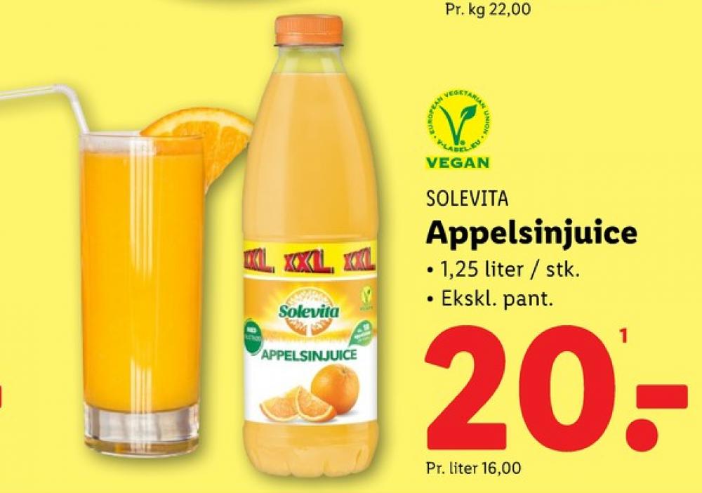 Solevita, Appelsinjuice