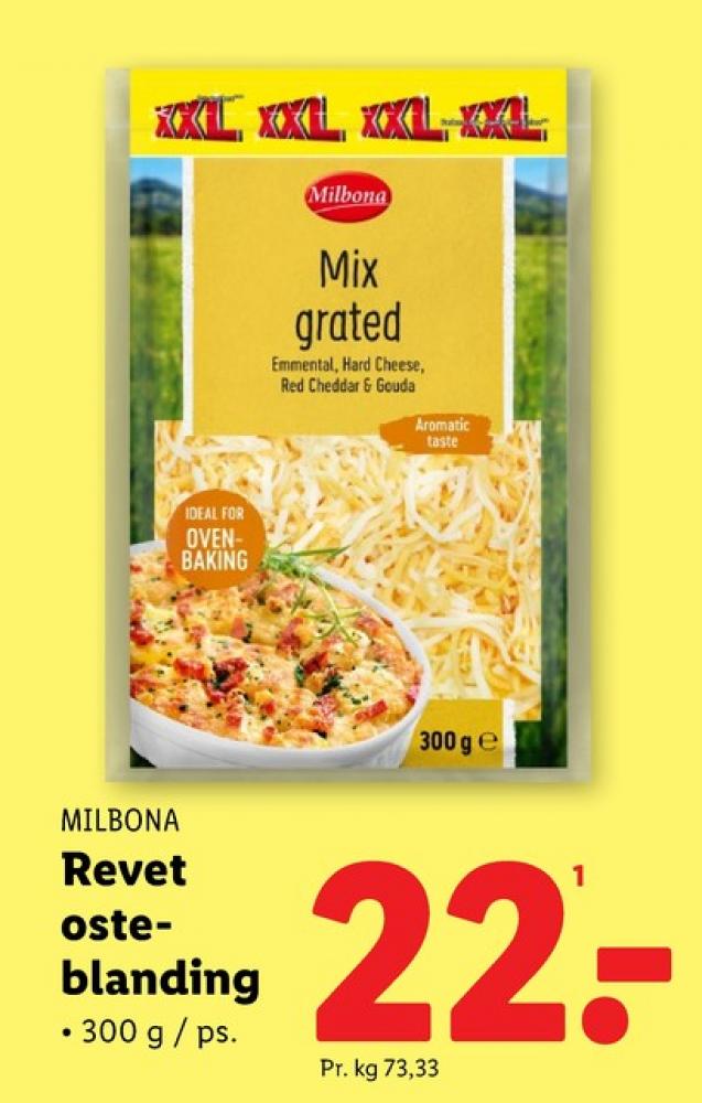 Milbona, Revet Ost Mix Grated