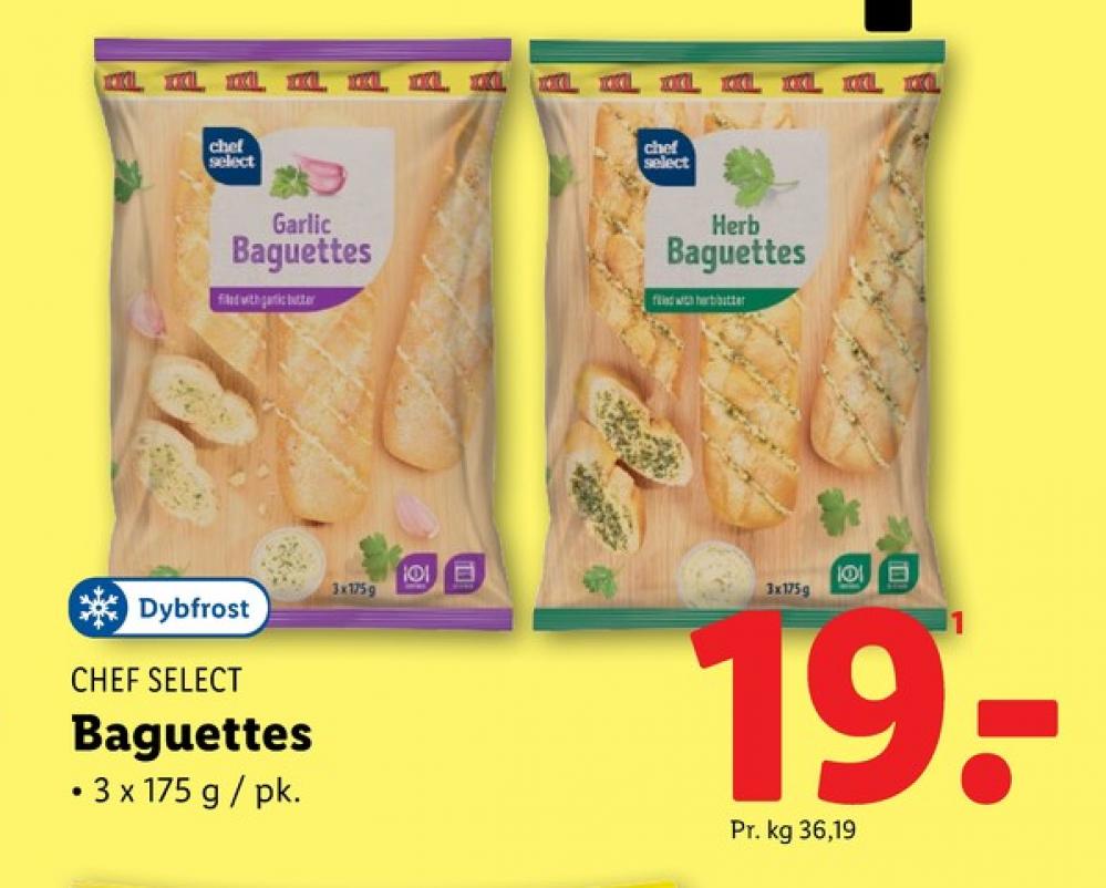 Chef Select, Hvidløgsbaguettes