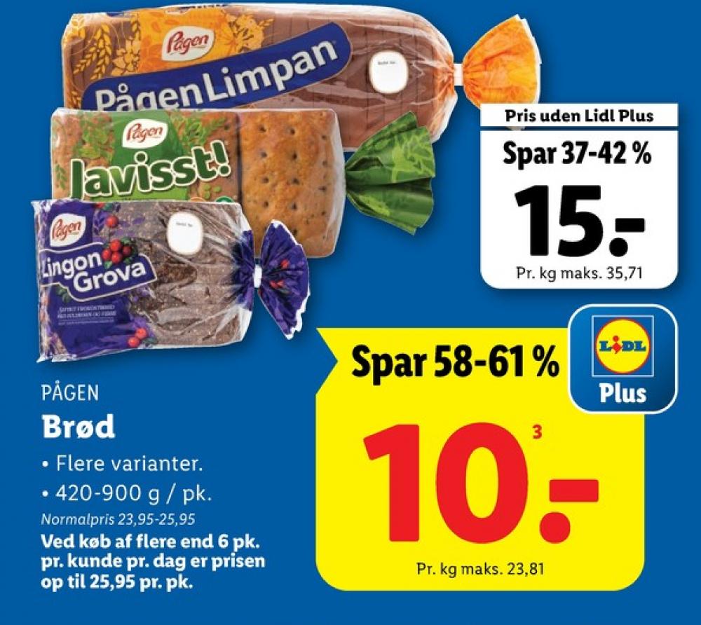 Pågen Limpan, Brød