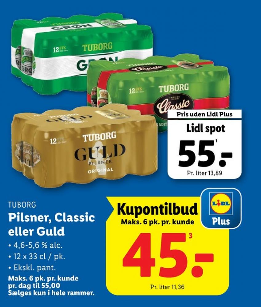 Tuborg Classic, Øl 12 pk.