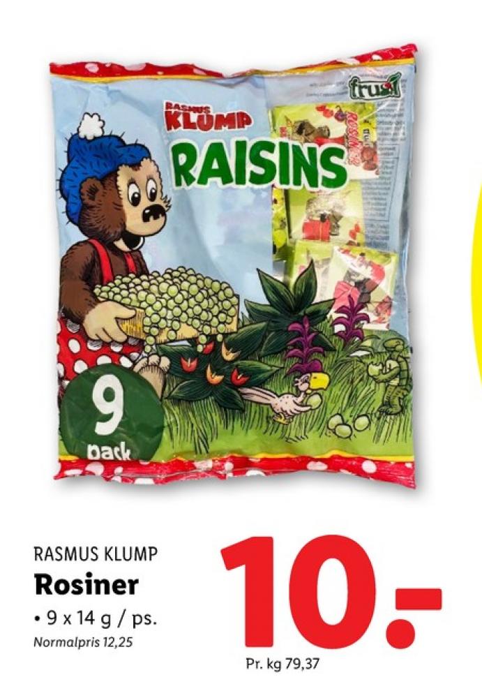 Frugi Rasmus Klump, Rosiner