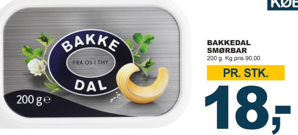 Bakkedal, Smørbar