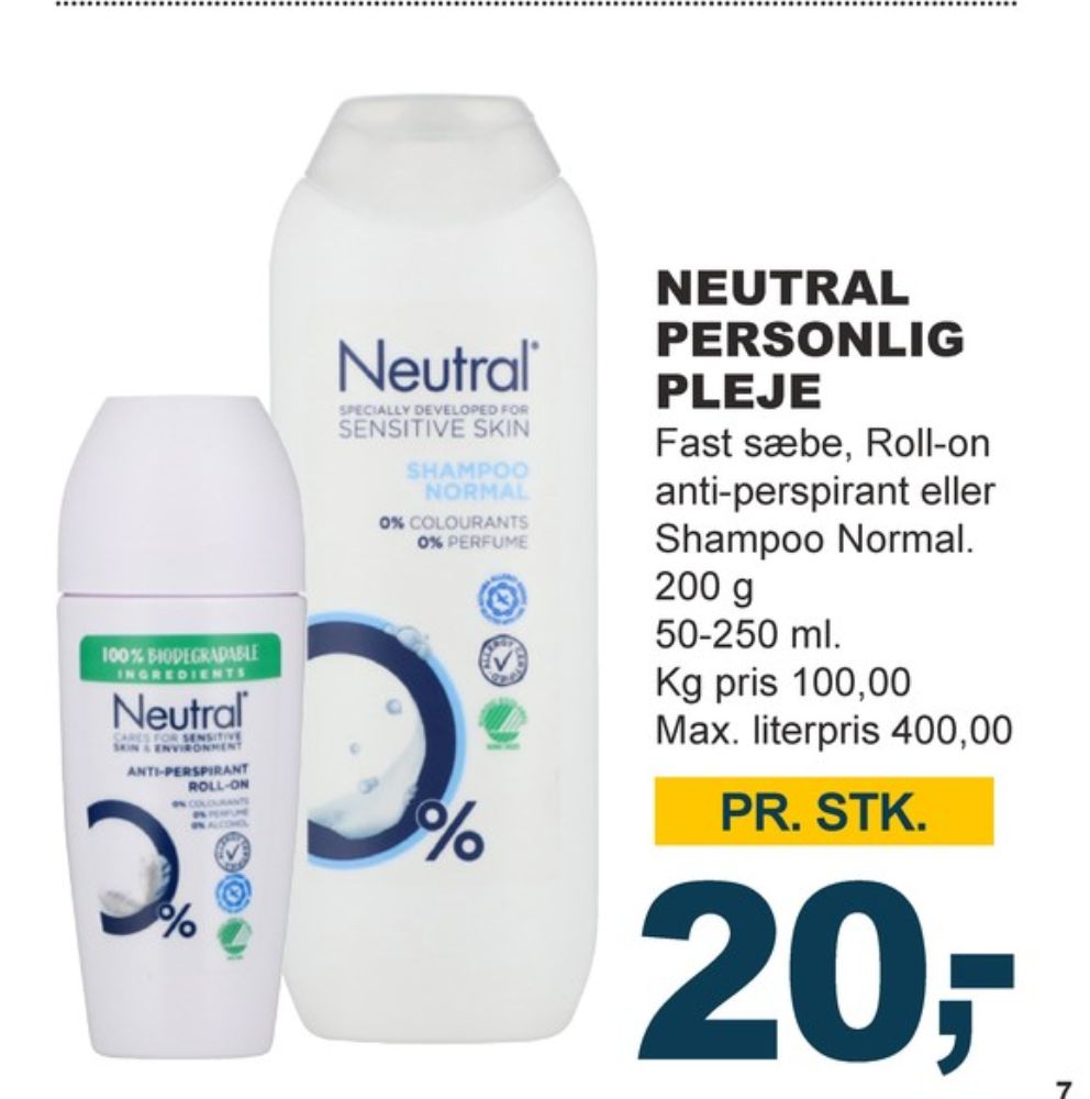 Neutral, Deo Roll-on