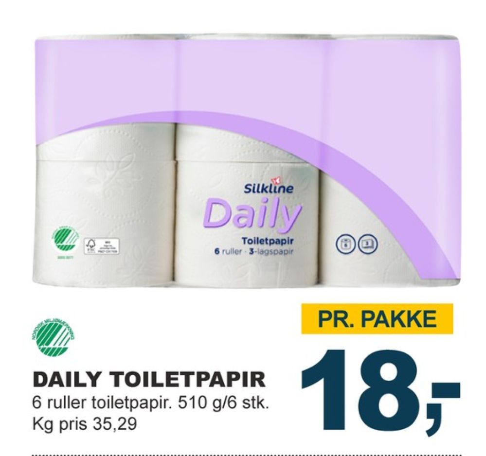 Silkline Daily, Toiletpapir