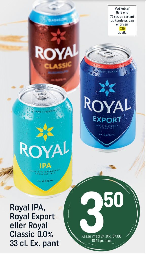 Royal 0,0 Classic, Øl - Alkoholfri