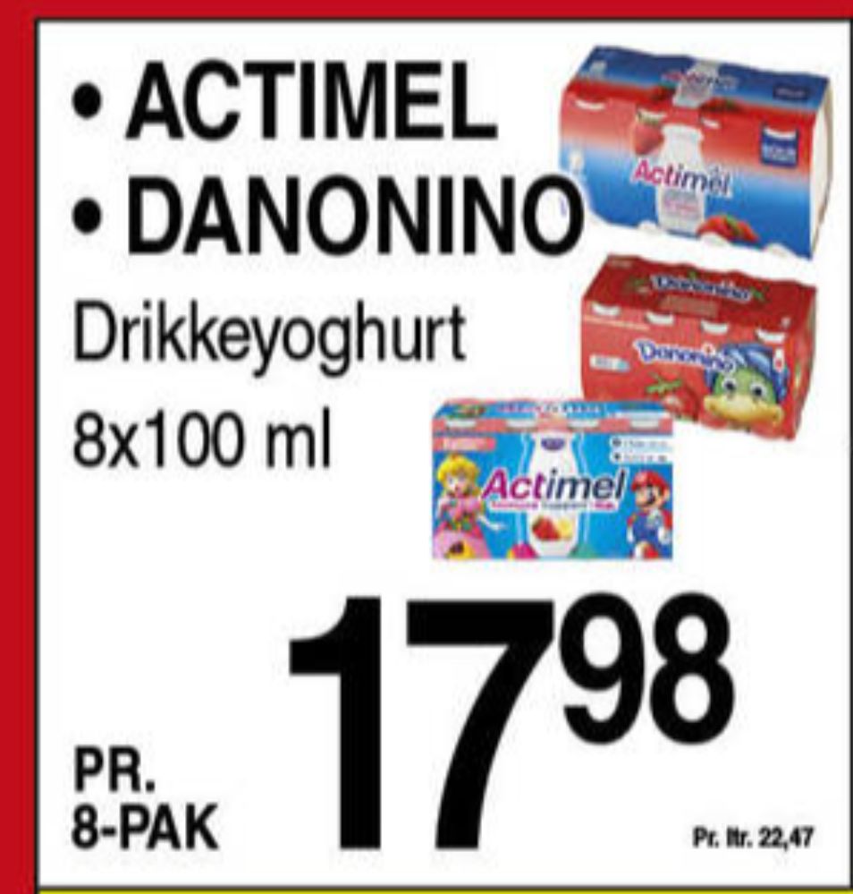 Danone Danonino, Drikkeyoghurt Jordbær