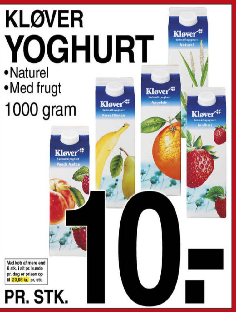 Kløver, Naturel Yoghurt 