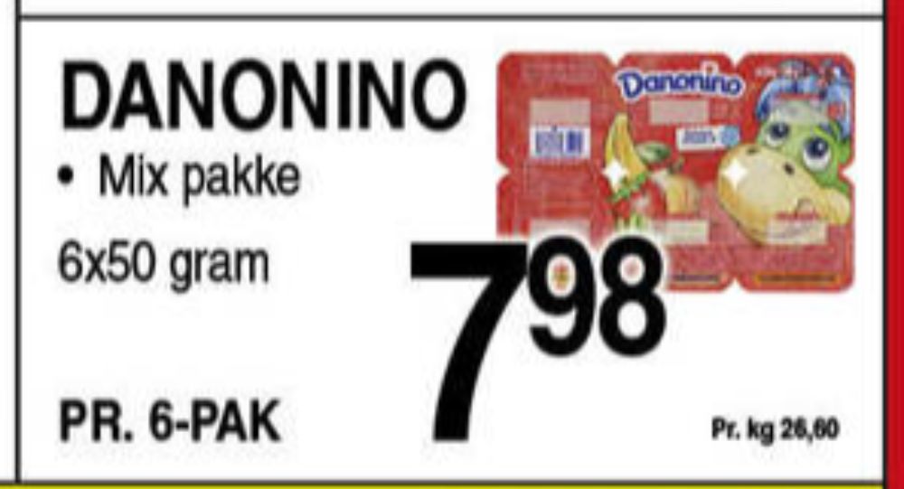 Danone Danonino, Jordbær, Banan & Abrikos yoghurt