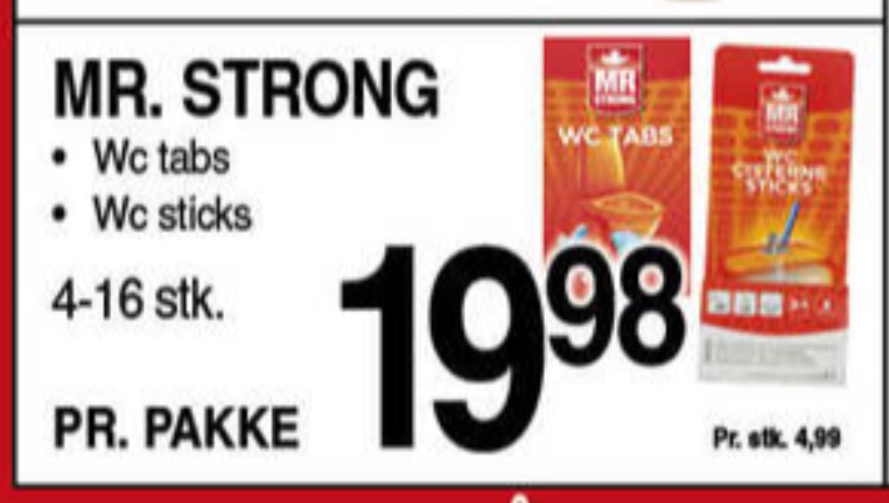 Mr Strong, WC-rens