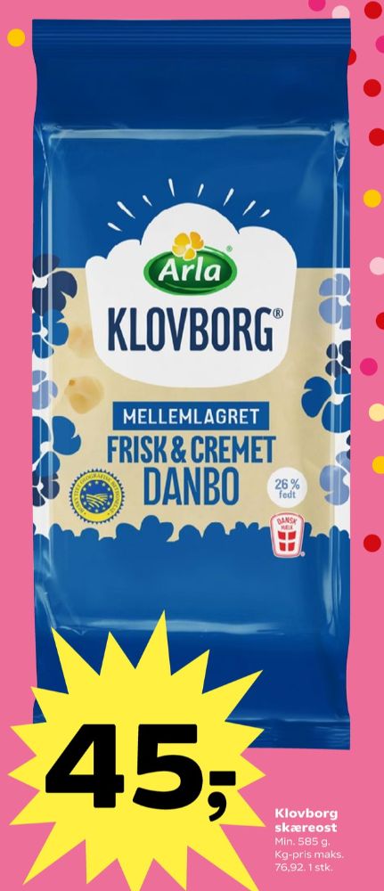 Klovborg, Skæreost Danbo Mellemlagret