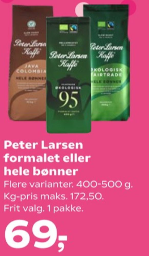 Peter Larsen Blanding 95, Kaffe Formalet