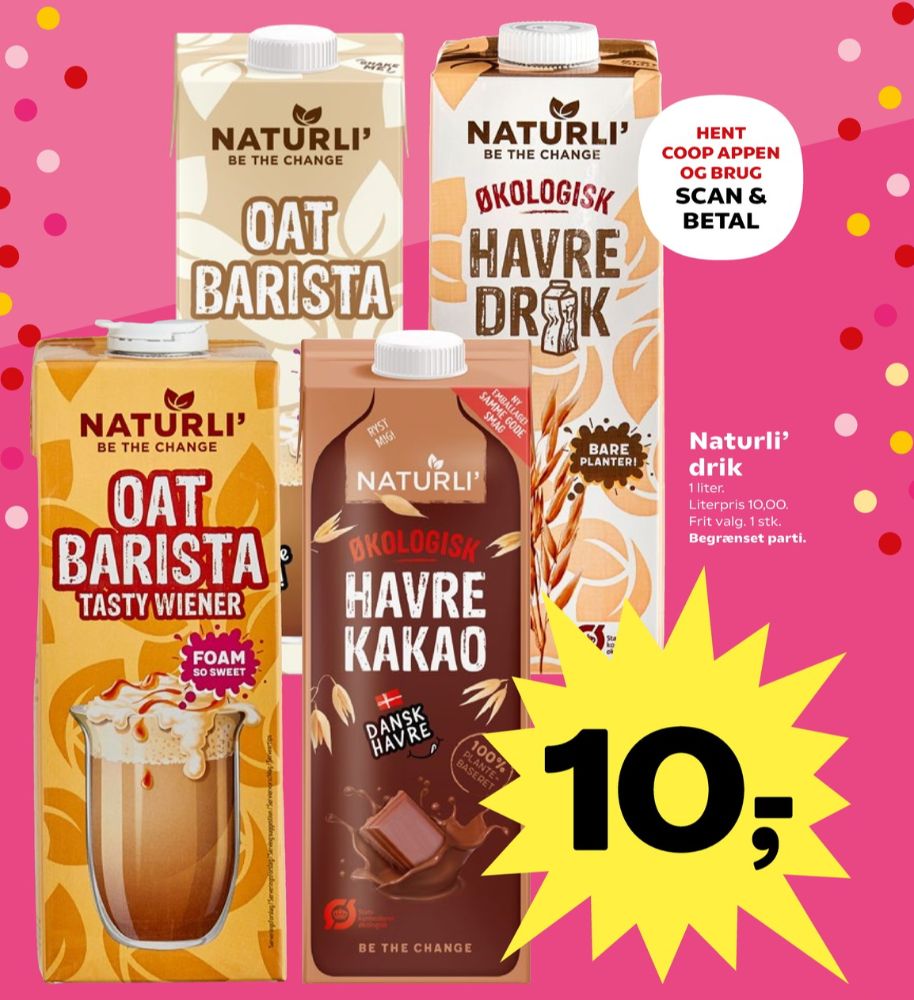 Naturli' Oat Barista Tasty Caramel, Havredrik