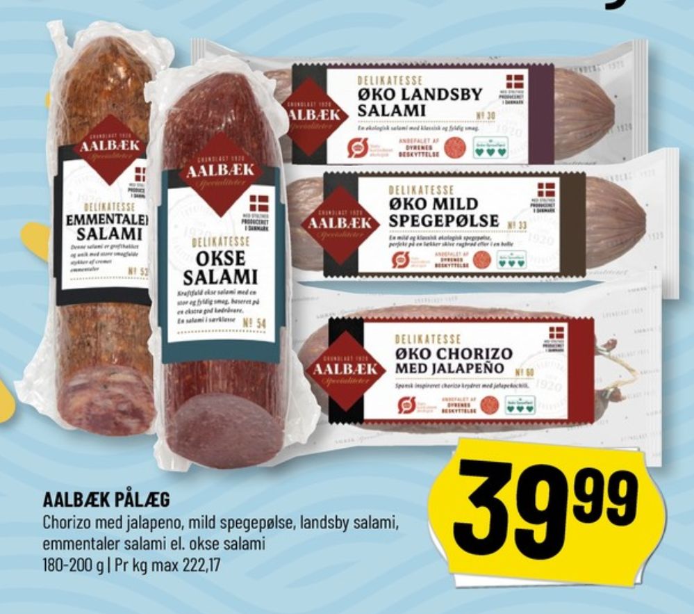 Aalbæk Specialiteter, Spegepølse Mild