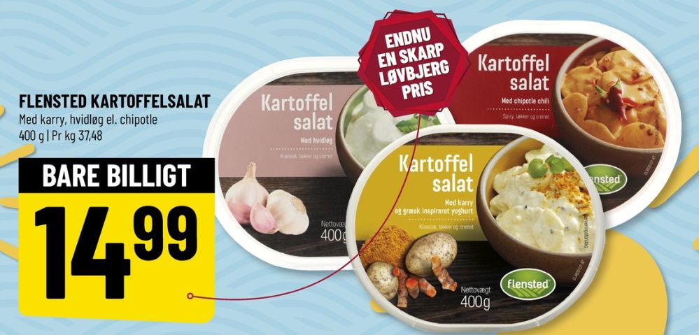 Flensted, Kartoffelsalat Hvidløg