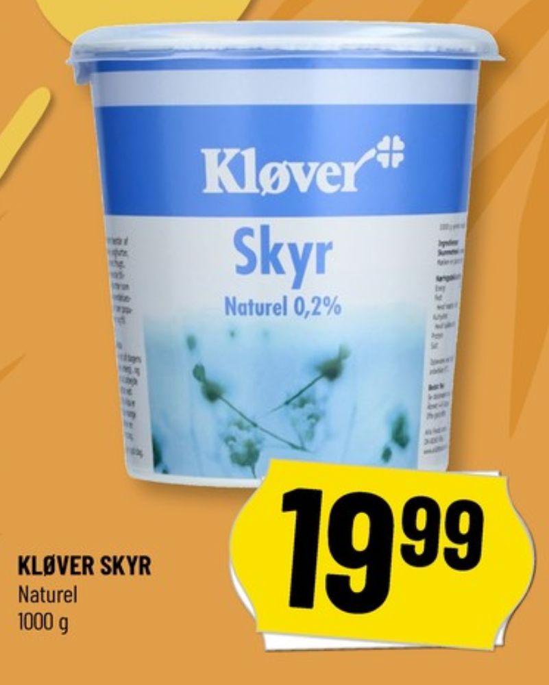 Kløver, Skyr Naturel 0,2%