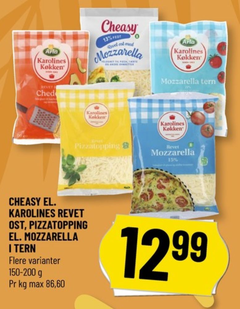 Karolines, Revet ost Mozzarella