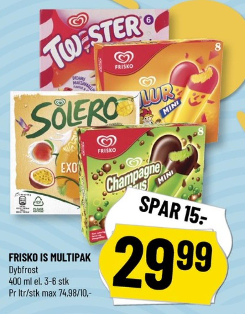 Frisko Solero Exotic, Ispinde