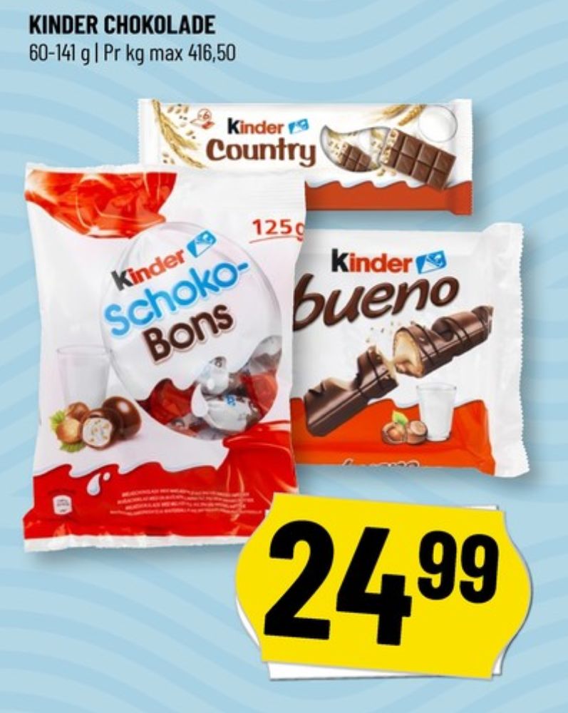 Kinder Schoko Bons, Chokoladeposer