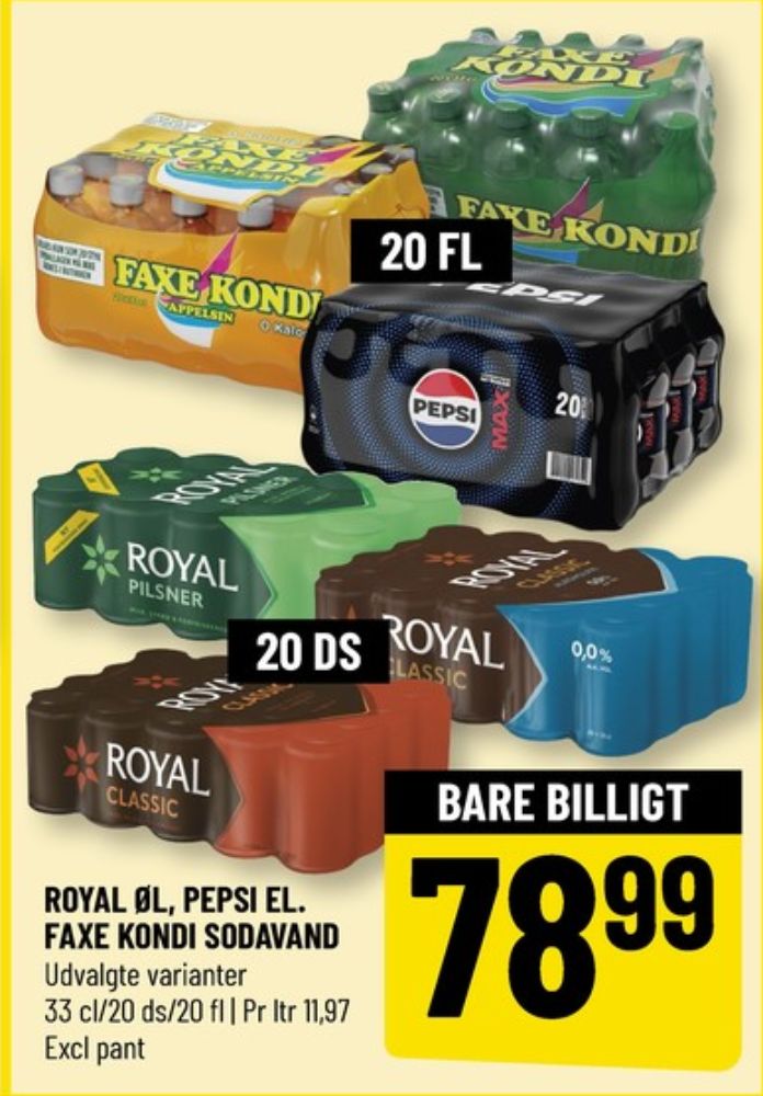 Royal 0,0 Classic, Øl - Alkoholfri 20 pk.