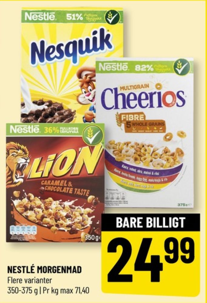 Nestlé Nesquik, Morgenmadsprodukt