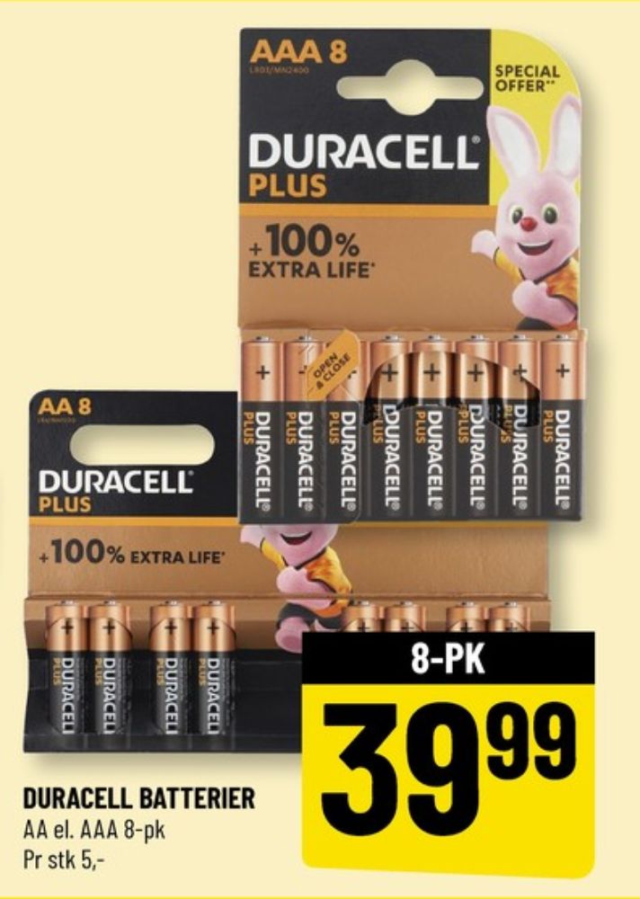 Duracell, Batterier