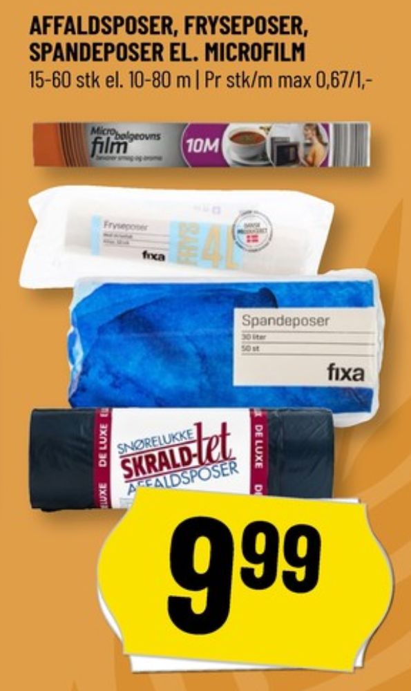 Fixa, Affaldsposer