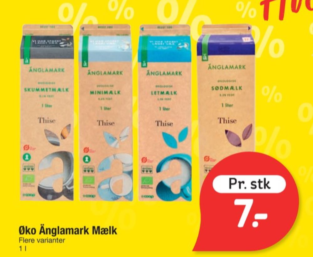 Änglamark Thise, Sødmælk