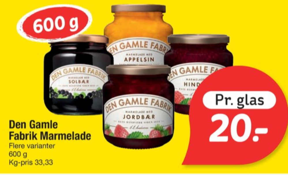 Den Gamle Fabrik, Solbærmarmelade