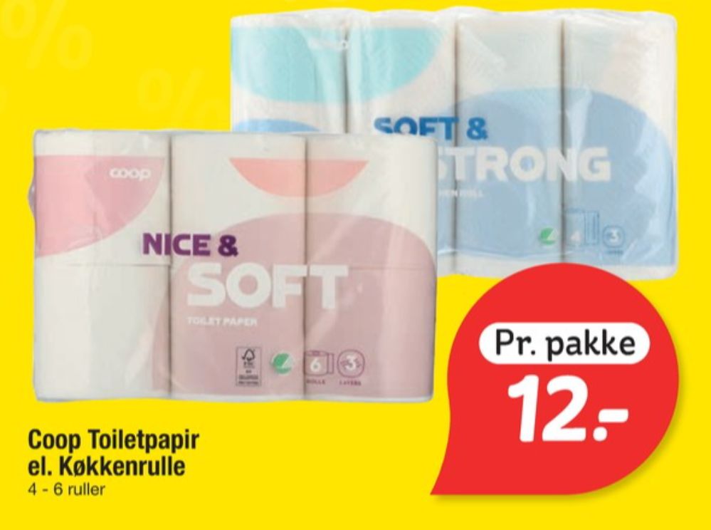 Coop Nice & Soft, Toiletpapir