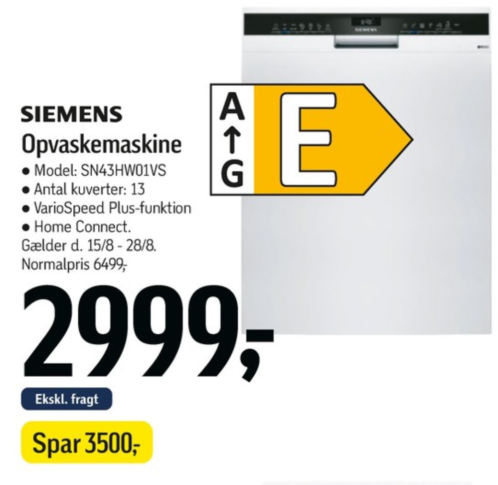 Siemens, Opvaskemaskine