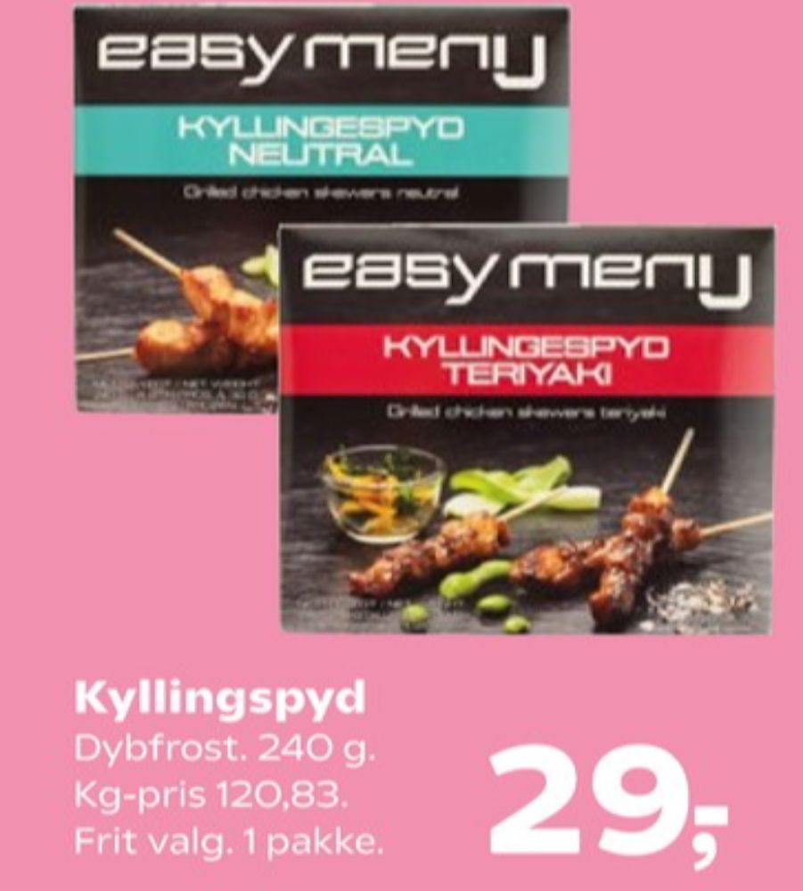 Easy Meny, Kyllingespyd