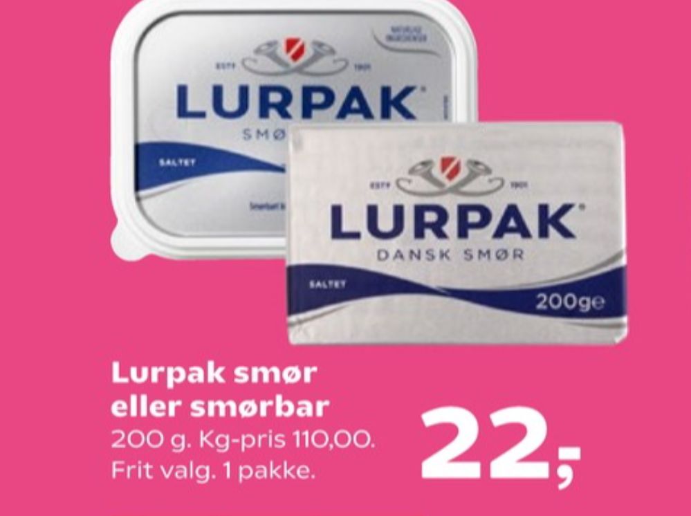 Lurpak, Smør