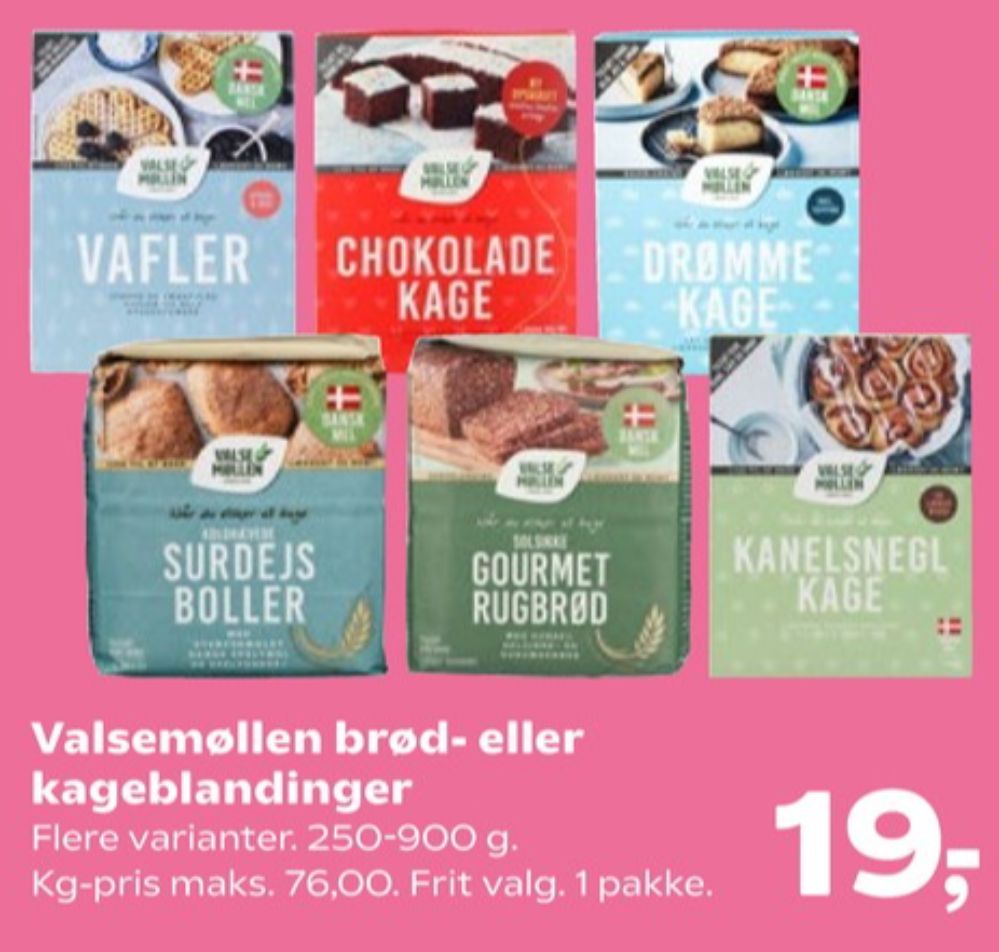 Valsemøllen, Kanelsneglskageblanding