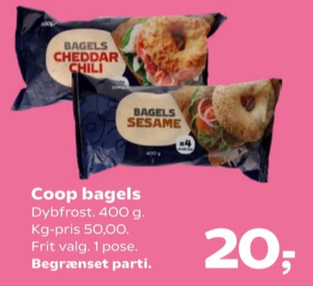 Coop, Bagels chili og cheddar