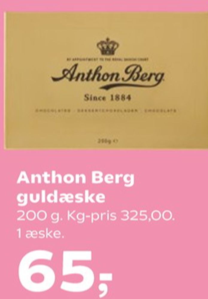 Anthon Berg Guldæske, Dessertchokolade
