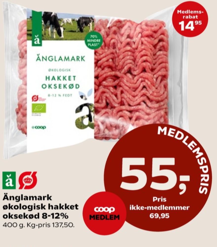 Änglamark, Hakket oksekød 8-12%